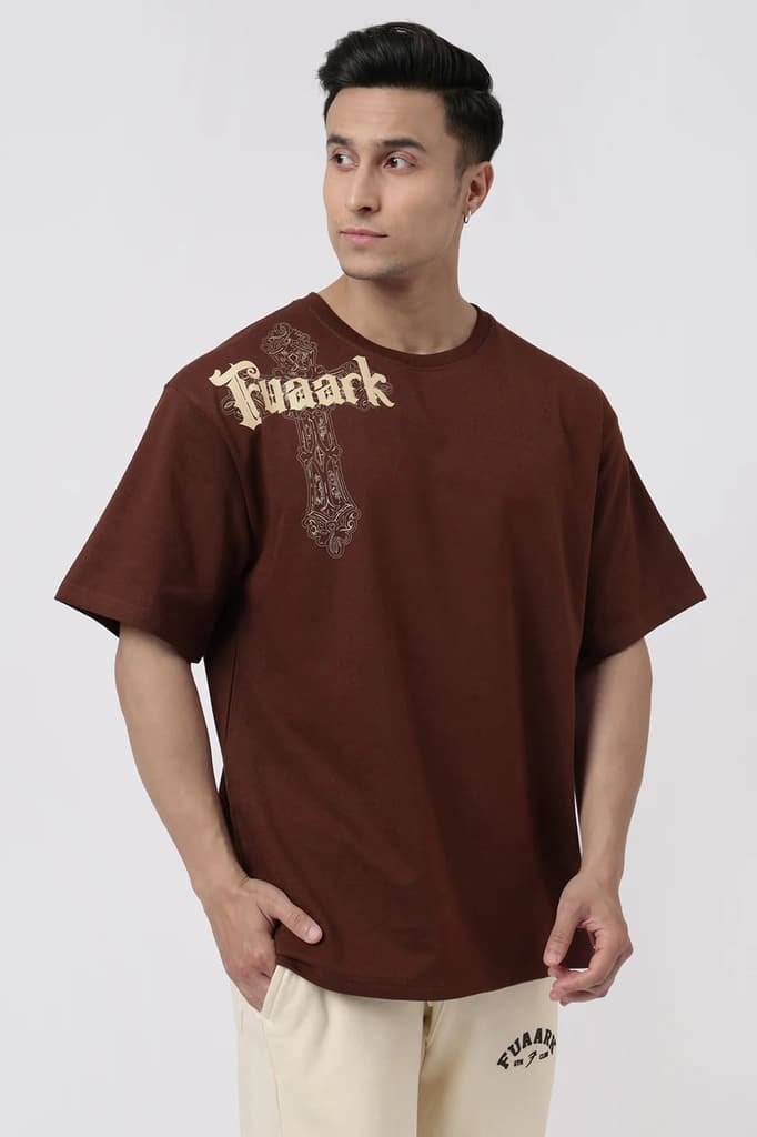 Eagle Oversized T-shirt Coffee — photo 6