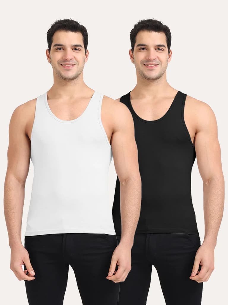 Regular Fit Organic Cotton Comfort Vest for Men (Pack of 2) — photo 12
