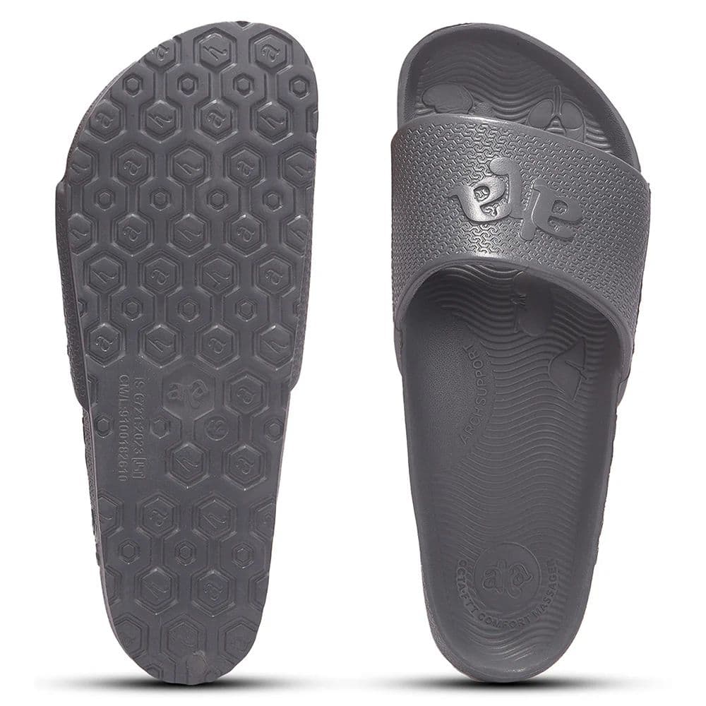 A-HA DOCTOR-2M Dark Grey Casual Slip on Slides for Men by Liberty — photo 4