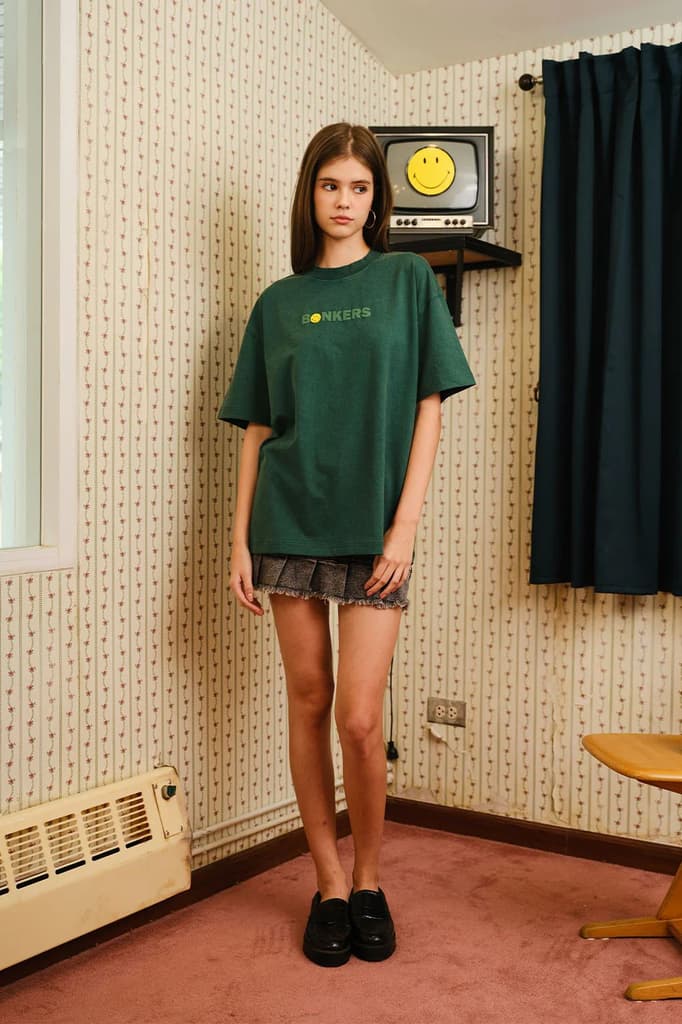 Bottle Green Smiley Originals x Bonkers Oversized T-shirt — photo 4
