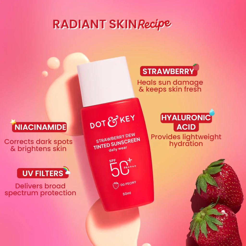 Strawberry Dew Tinted Sunscreen SPF 50+ PA++++ With New-Age UV Filters — photo 6