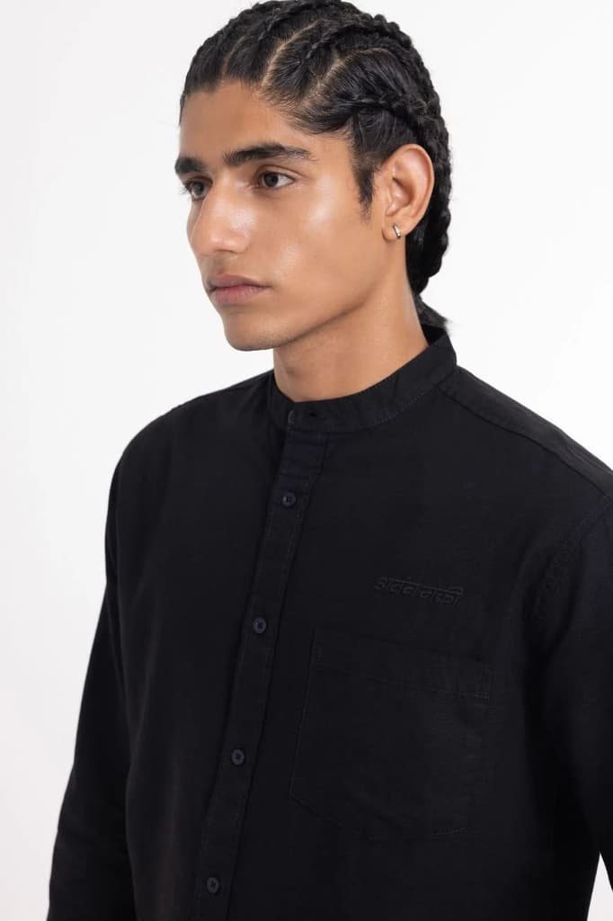 Linen Shirt // Black — photo 3