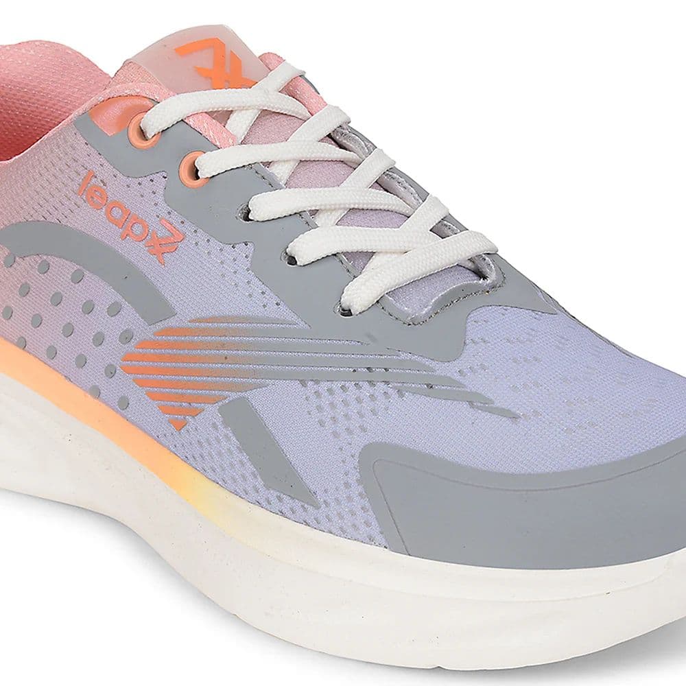 Leap7x Purple Sports Lacing Running Shoes For Women MITALI-1 By Liberty — photo 5