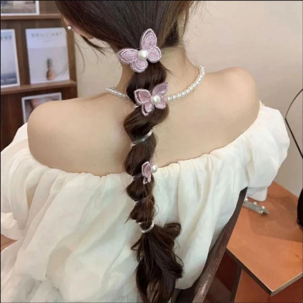 Whimsy Wing Spiral Tie | Telephone Wire Clip with Butterfly — photo 3