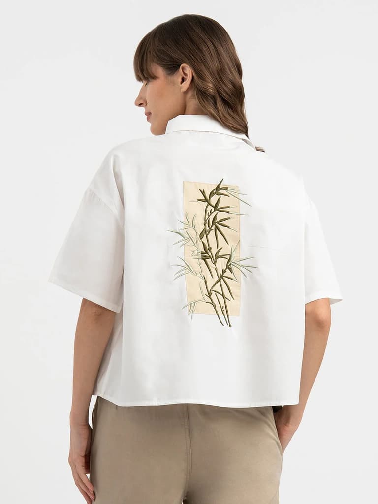 Shirts for Women in White | Casual Cotton Shirt — photo 3