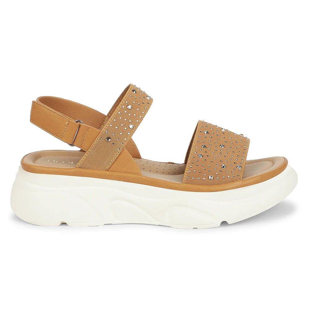 Healers Tan Casual Flat Sandal for Women ZQ-XYSN-08 by Liberty — photo 2