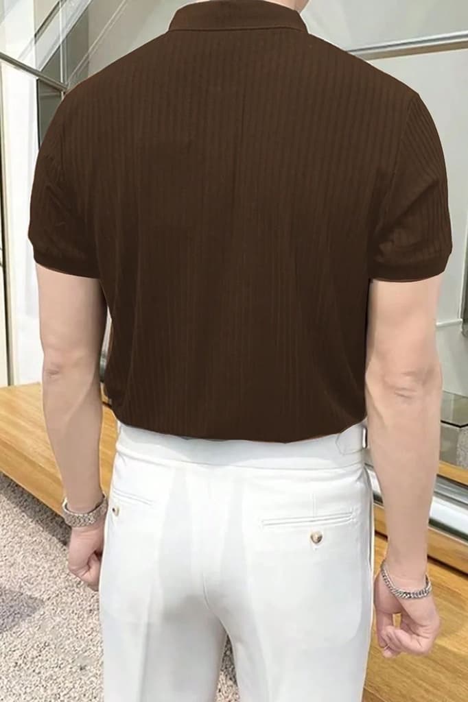 Classic Ribbed Short-Sleeve Polo — photo 2