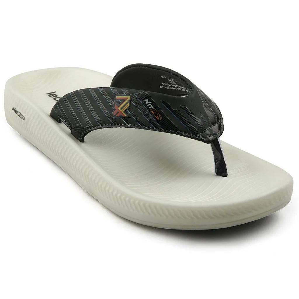Leap7x Grey Casual Flip Flop For Men NITWALK-1 By Liberty
