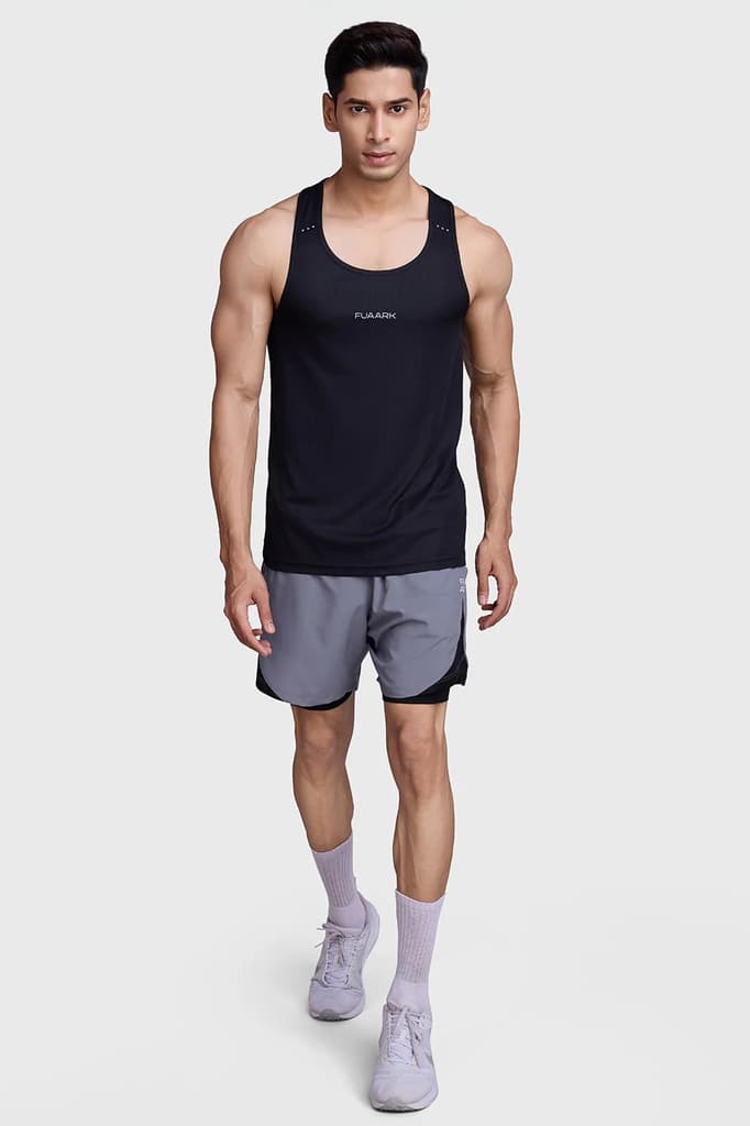 Checks Running Tank Black — photo 2
