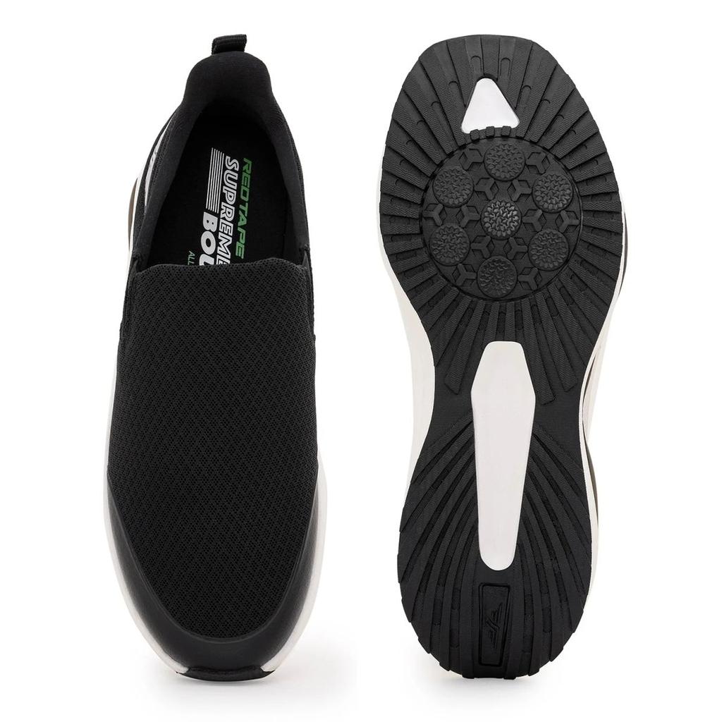 Walking Shoes for Men in Black | Slip-On Casual Shoes — photo 5