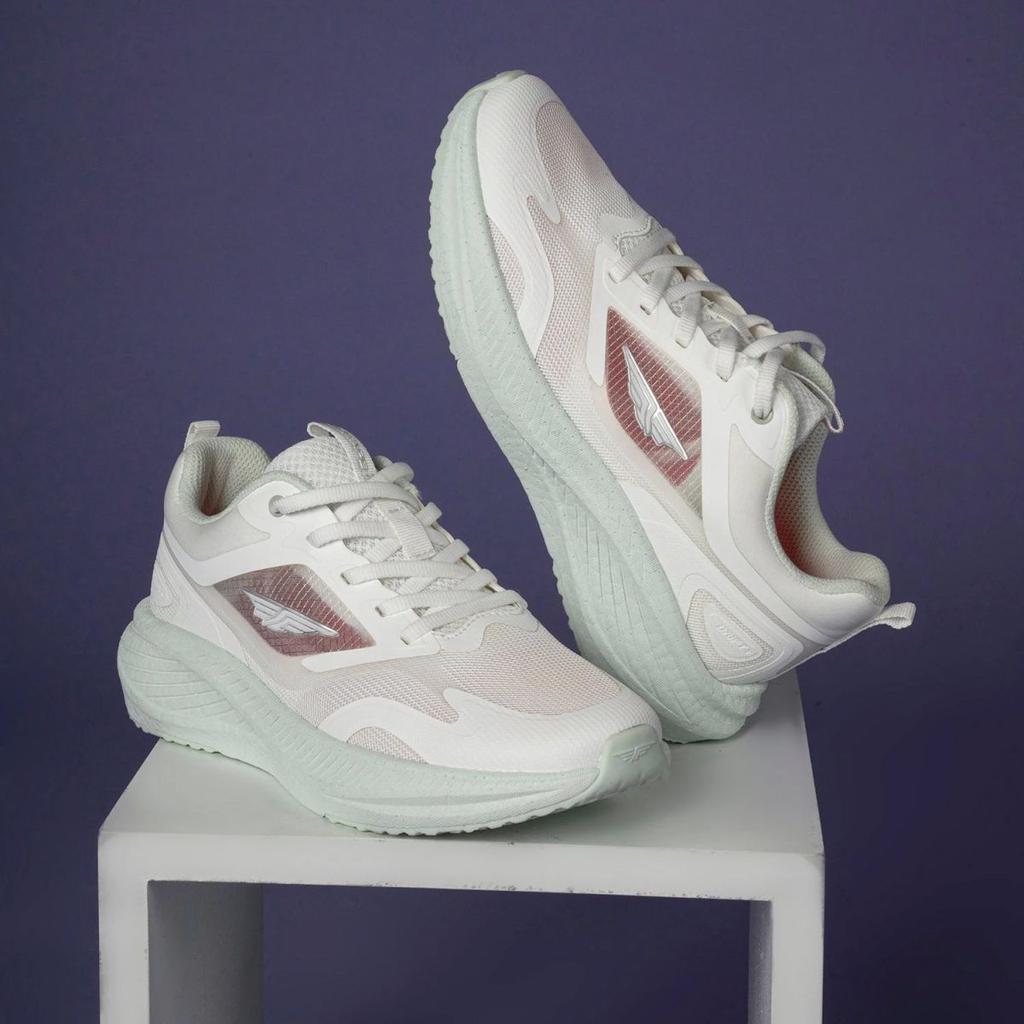 Sports Shoes for Women in White and Green | Athleisure Shoes — photo 6