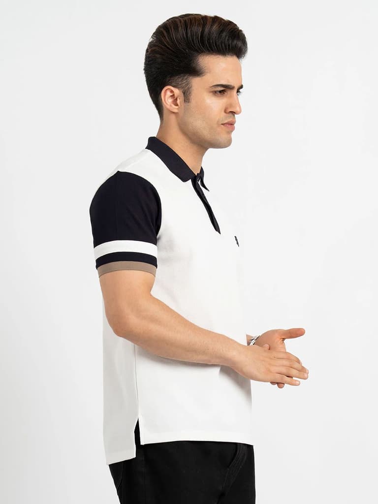 Polo T Shirts for Men in White | Half Sleeve T Shirt — photo 6