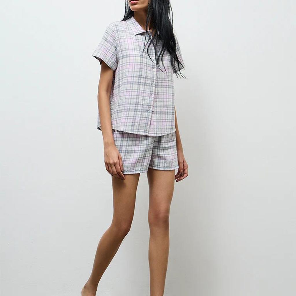 Superstar Grey Checkered Cotton Shirt