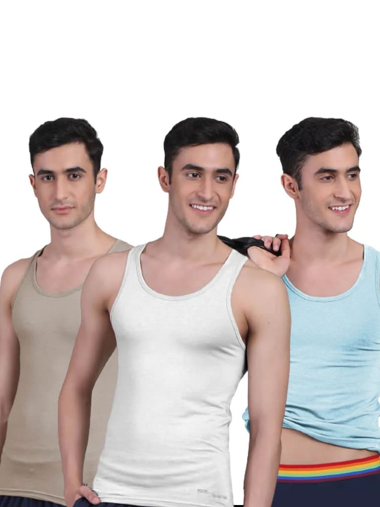 Twin Skin Organic Bamboo Vest - Comfort Fit (Pack of 3) — photo 8