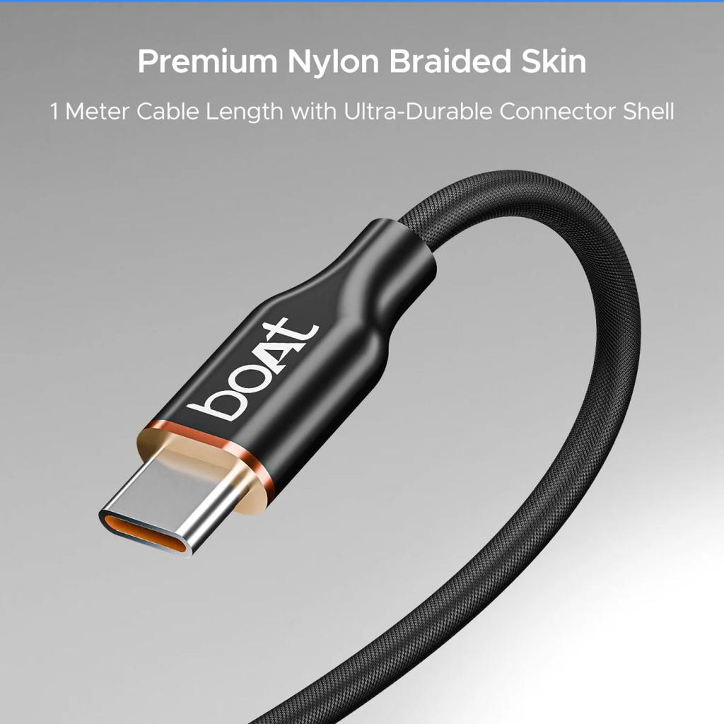 boAt Type C C800 Magna Cable | Charging Cable with 3A Fast Charging, Tangle-free Cable, 480 Mbps Data Sync, 10,000+ Bends Lifespan — photo 3