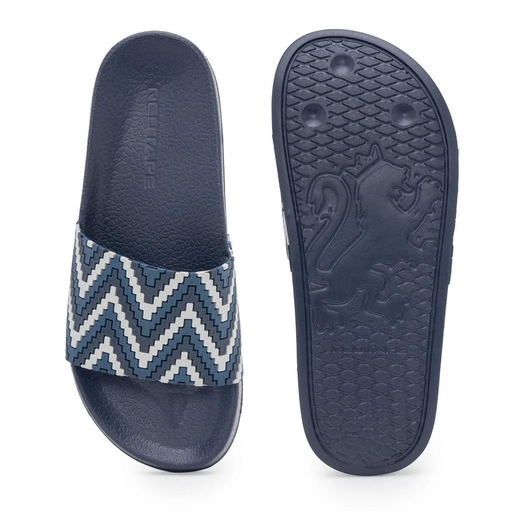 Womens Sliders in Blue and White | Casual Pool Sliders — photo 5
