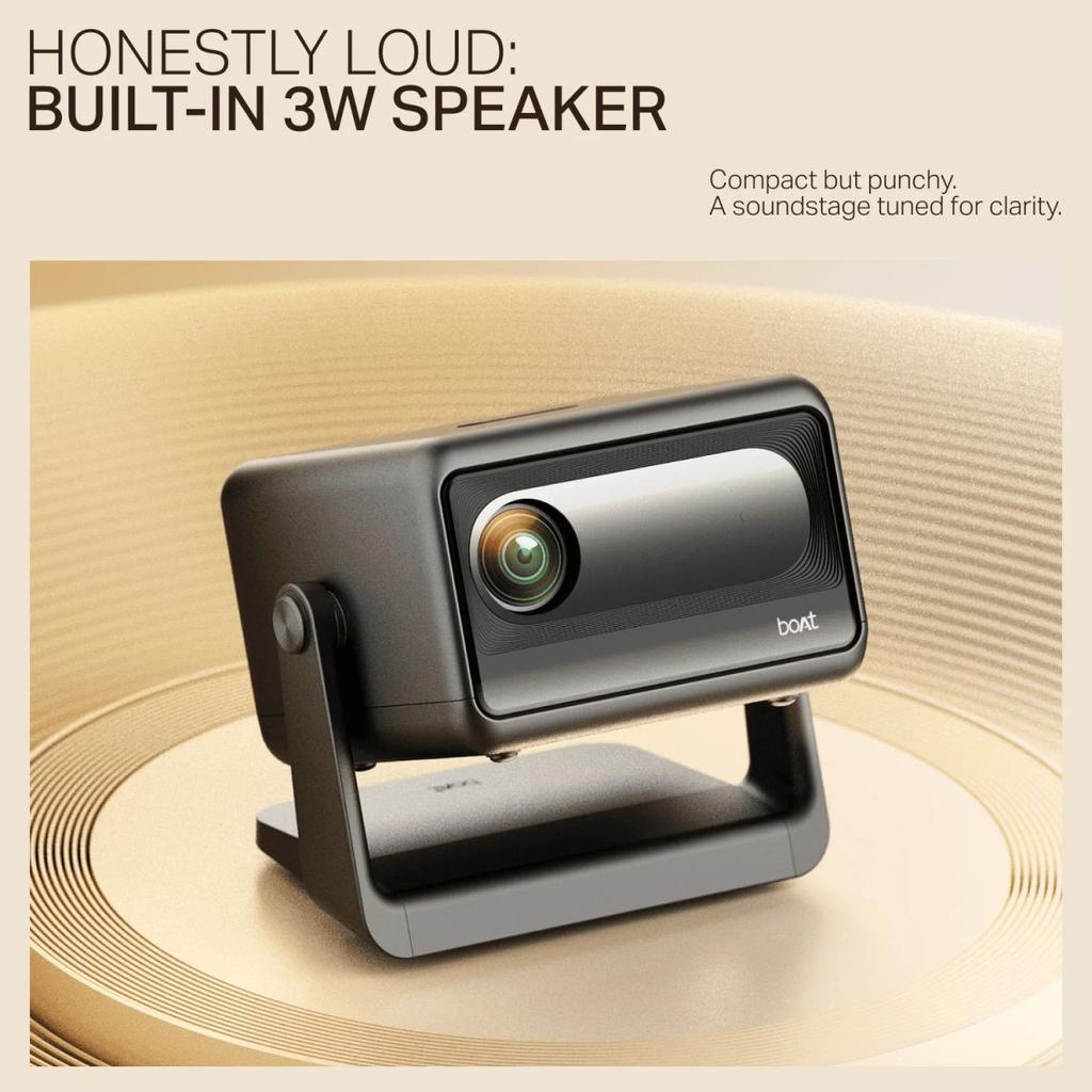 boAt Cinehead E1 | Smart Projector with 1080p Support, Android 13, and Up to 150” Big-Screen Viewing — photo 4