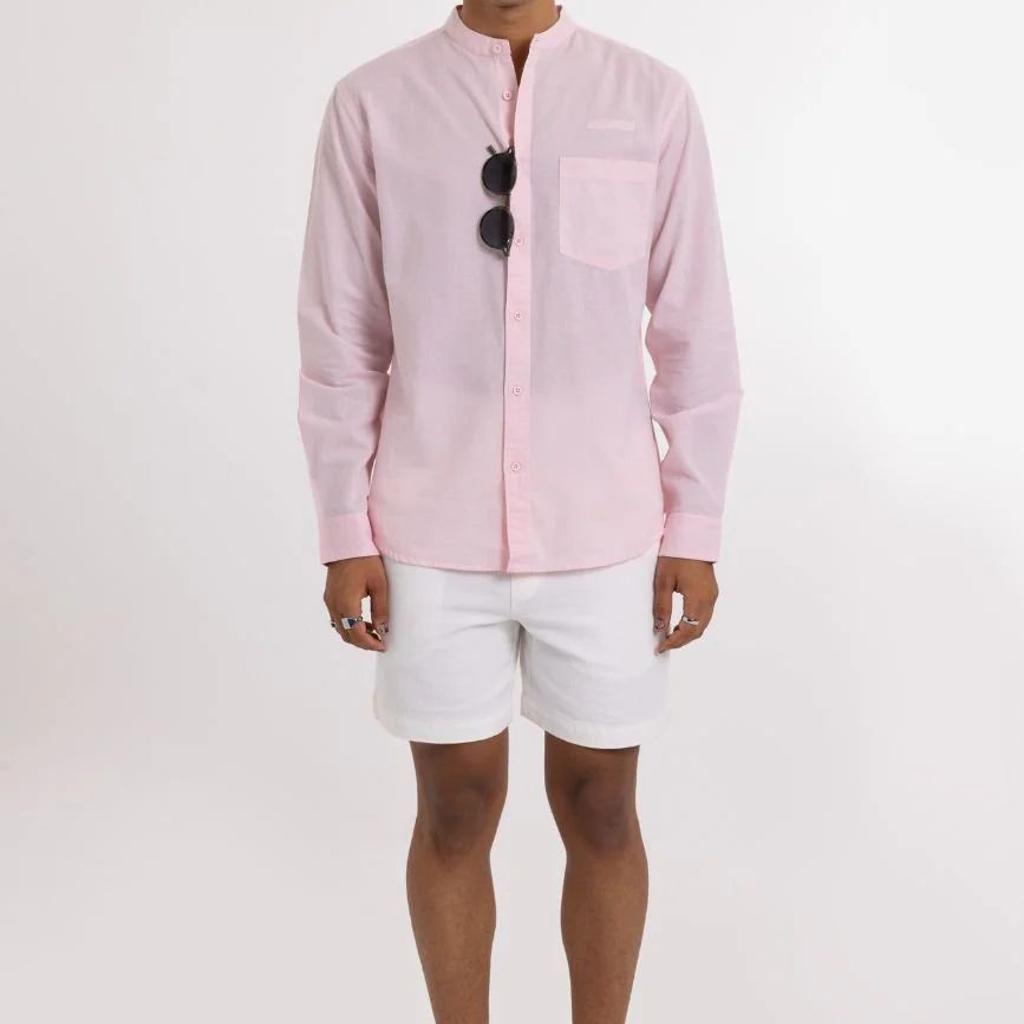 Linen Shirt // Baby Pink