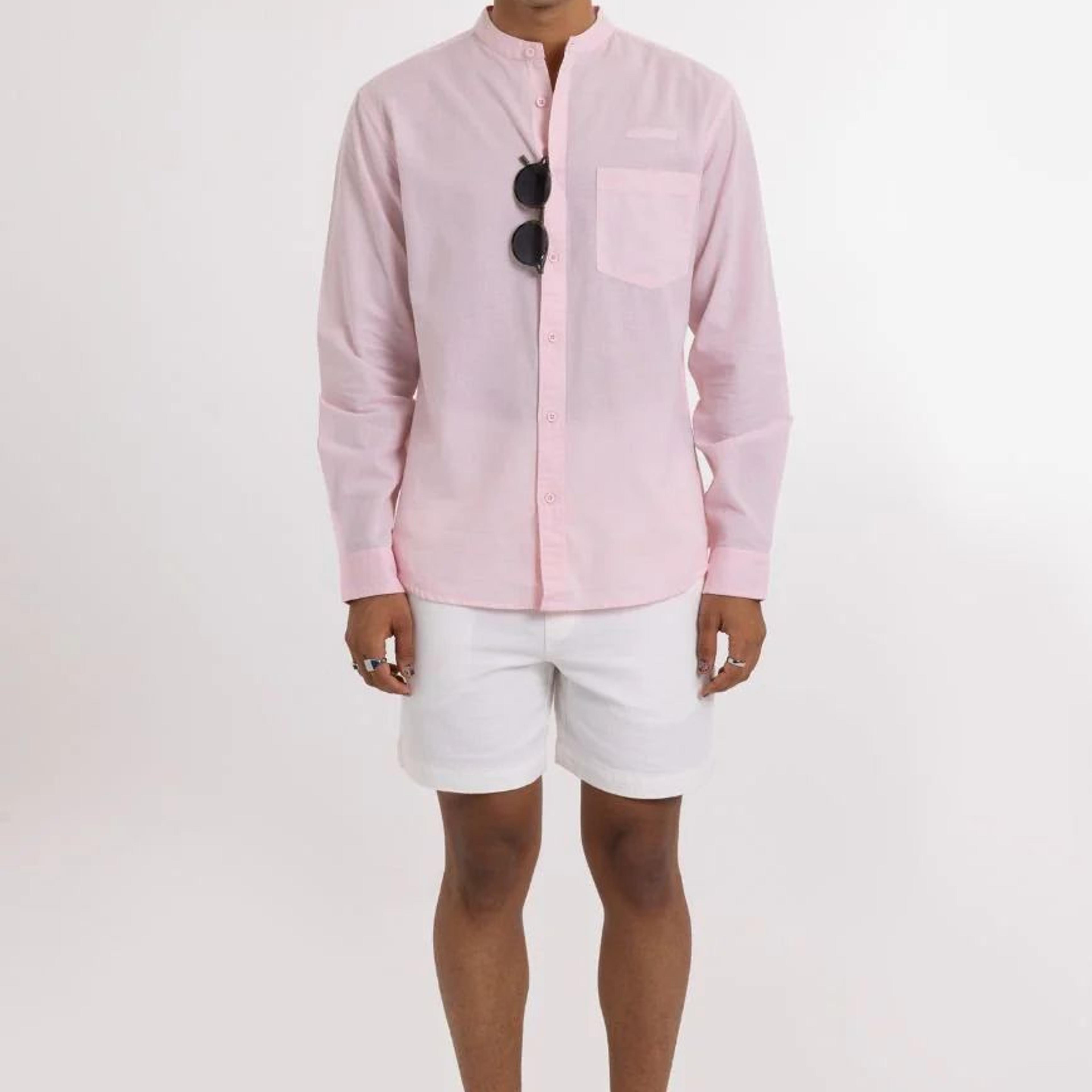 Linen Shirt // Baby Pink