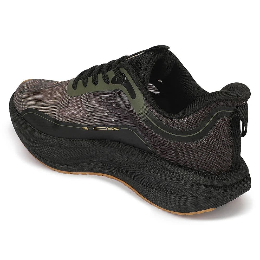 Leap7X ZLP-XM-19 Olive Green Sports Lacing Running Shoes for Men By Liberty — photo 3