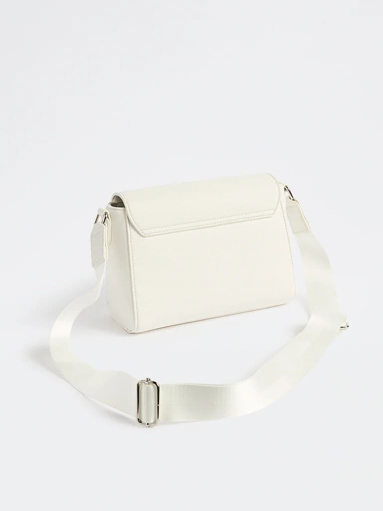 Westside White Embossed Sling Bag — photo 2