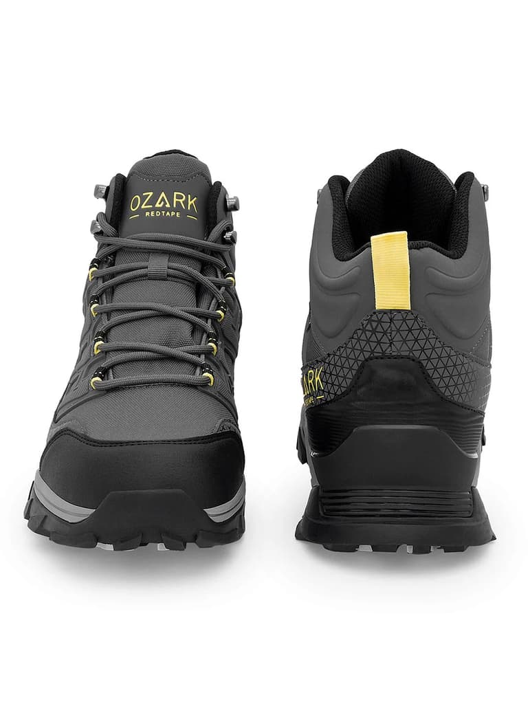 Dark Grey Trekking Shoes for Men | High-Top Outdoor — photo 4