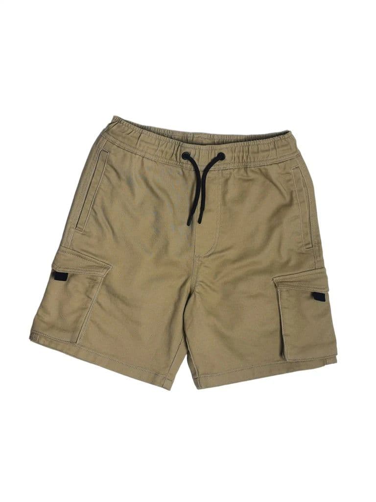 Y&F Kids Boys Stone Cargo Pocket Cotton-Blend Shorts — photo 3