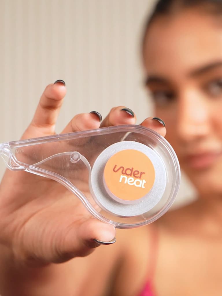 Fashion Tape 5m – Cotton Base, Hypoallergenic Medical Adhesive, 2 Sizes, Customizable Breast Lift Tape — Clear / 1.5cm x 5m