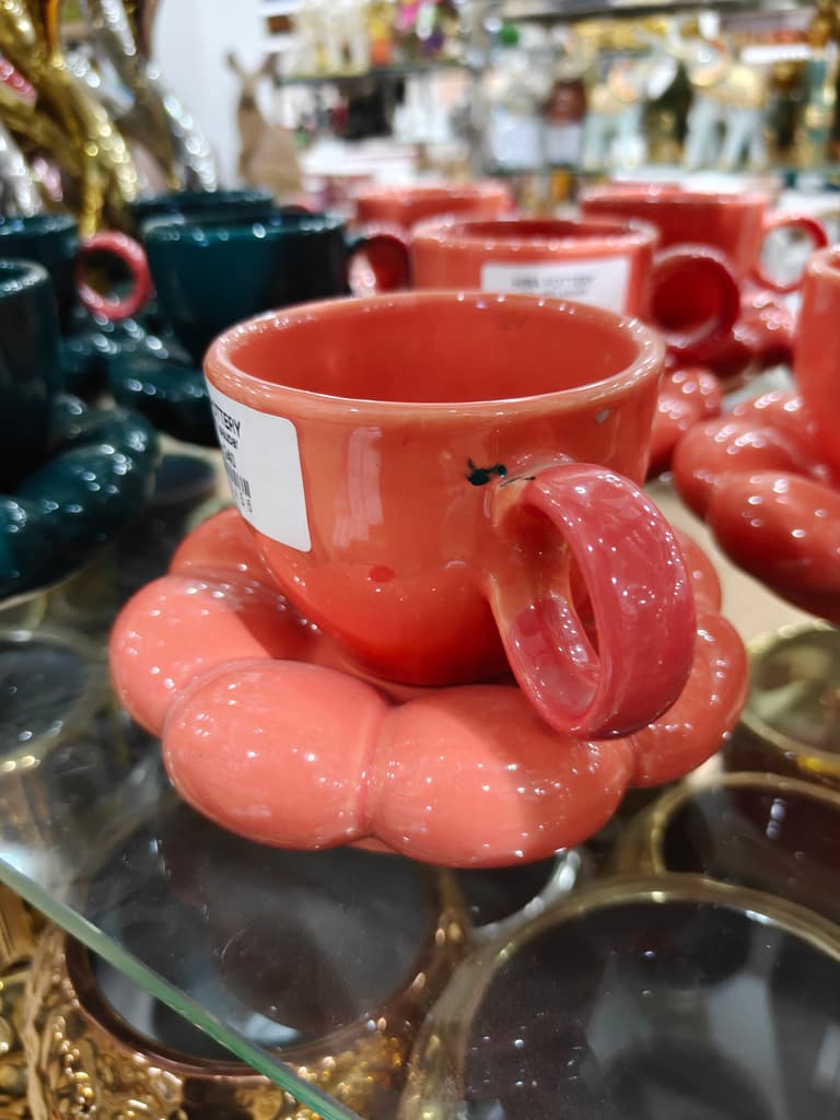 Pink Ceramic Coffee Mug | Handmade | Unique | Decorative