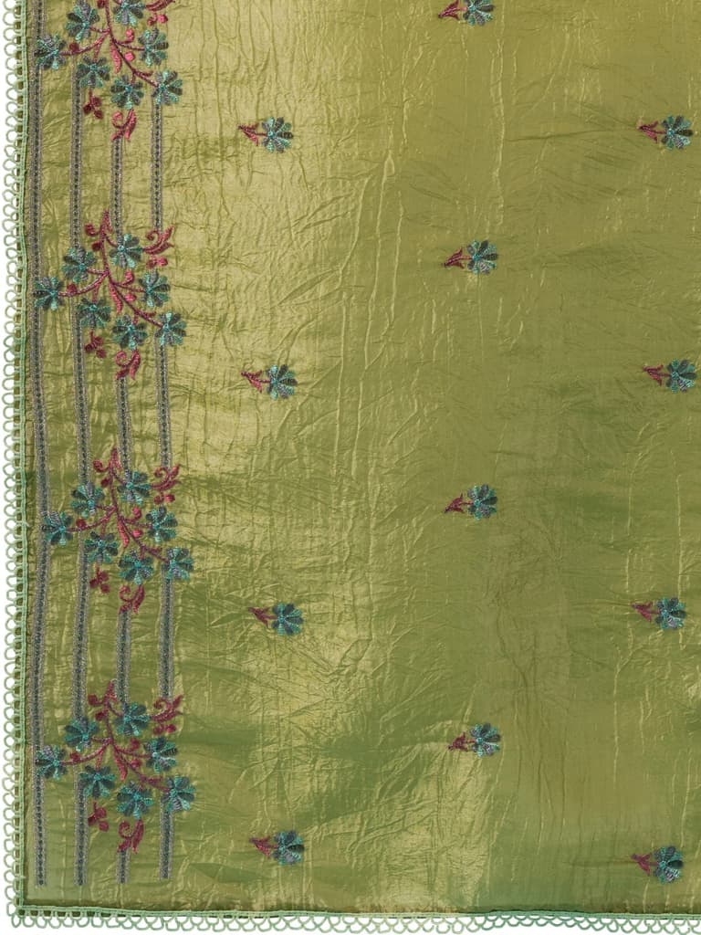 Mimosa Women's Woven Design Banarasi Style Tissue Crush Saree With Blouse Piece : SA00002017OLFREE — photo 5