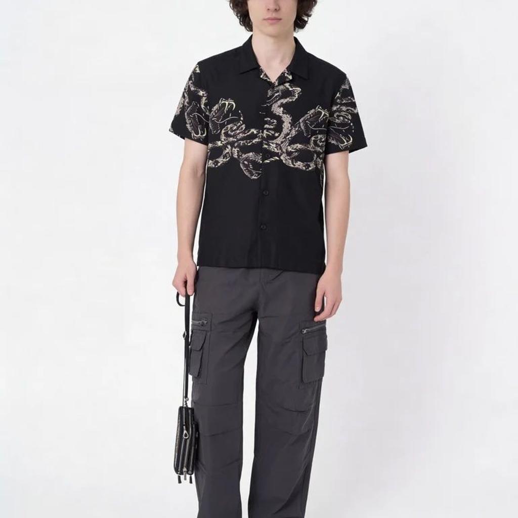 Y&F Kids Boys Black Printed Shirt