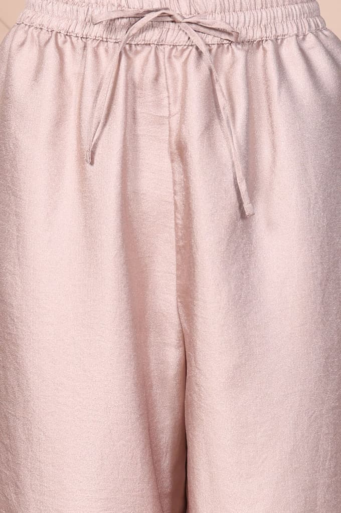 Mauve Solid Tapered Pant — photo 6