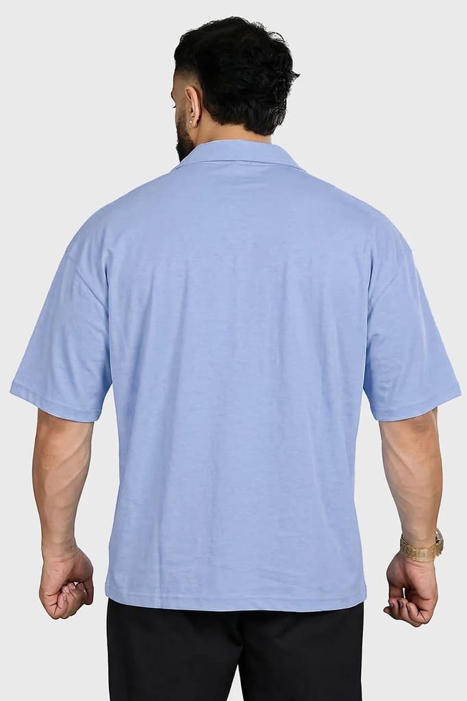 Ashline Oversized Shirt Sky Blue — photo 5
