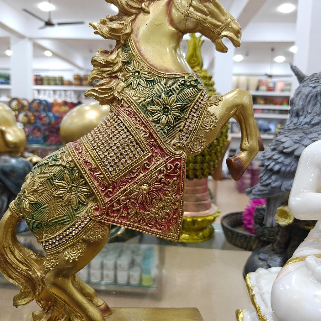 Gold Horse Statue | Decorative | Gold | Horse