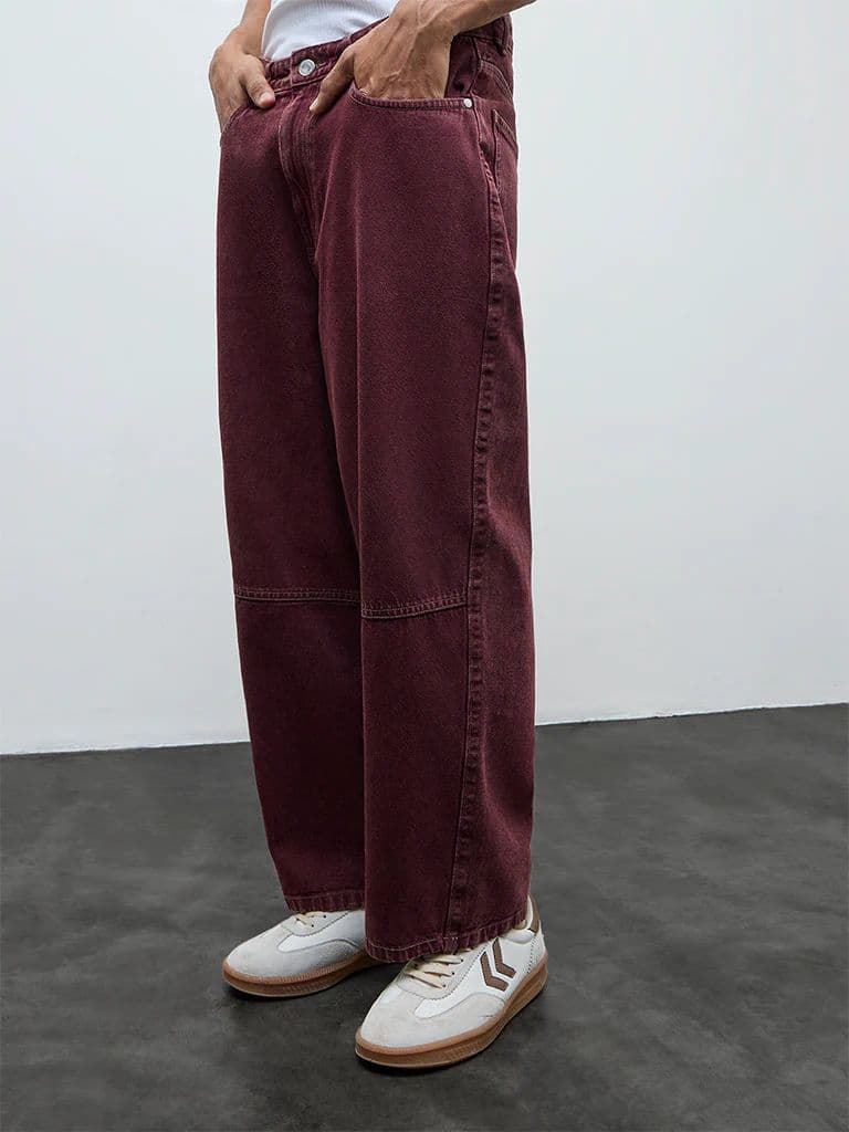 Nuon Red Relaxed-Fit Mid-Rise Jeans — photo 2