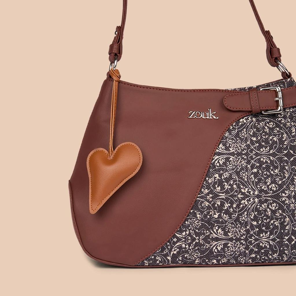 Big Heart Bag Charm - Tan — photo 3