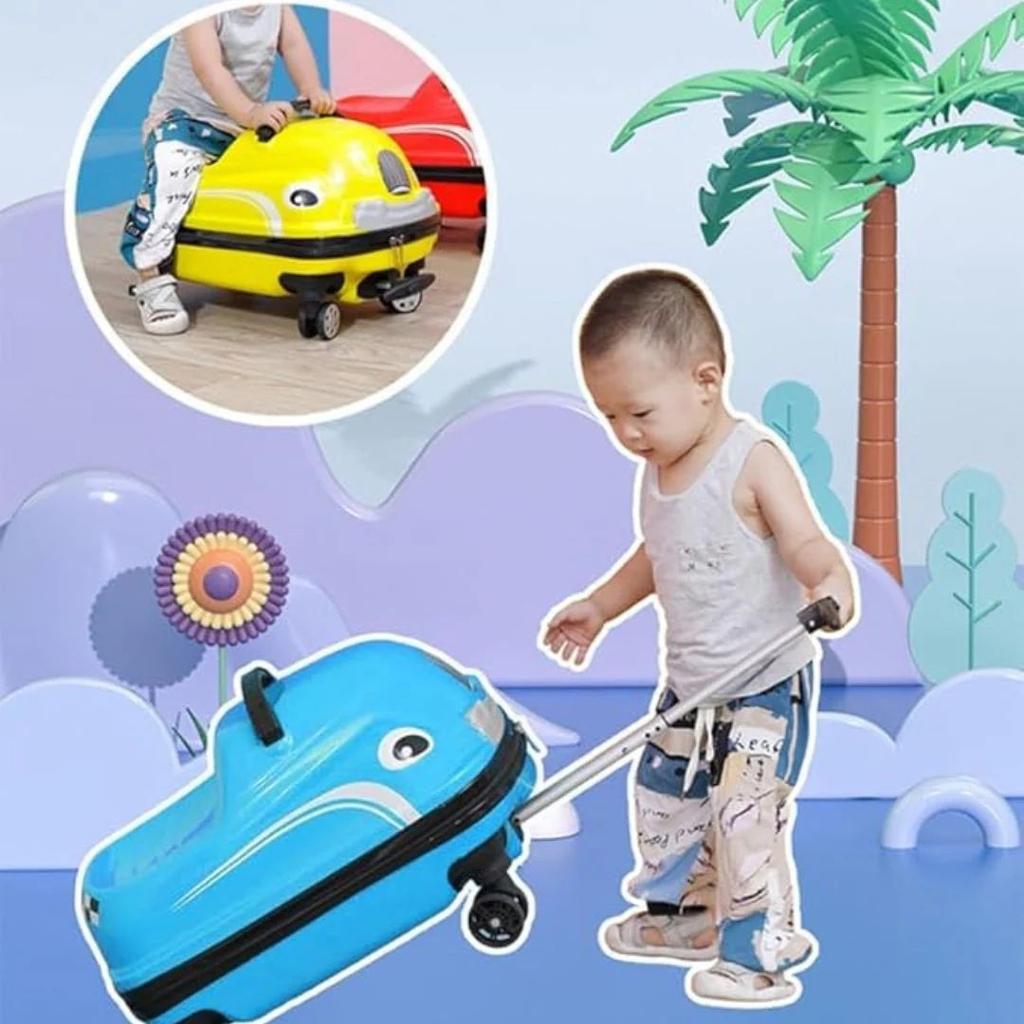 WheelyWagon Kids RideOn Bag – Car Style Hard Shell Travel Trolley for Toddlers — photo 2