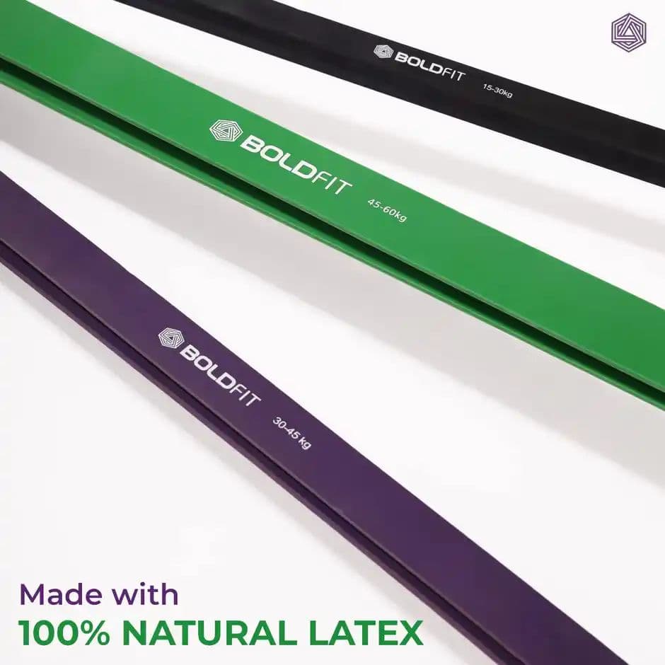 Boldfit Natural Rubber Heavy Resistance Band for Workout | Purple |30-45 kg — photo 3