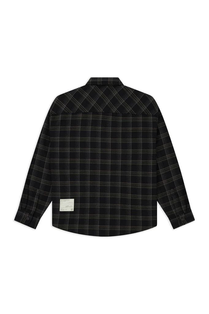 Plaid Long Sleeve Shirt // Black — photo 4