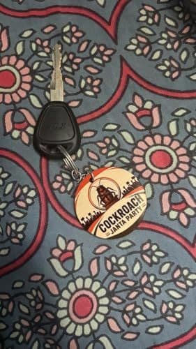 Cockroach Janta Party Satirical Keychain — photo 6