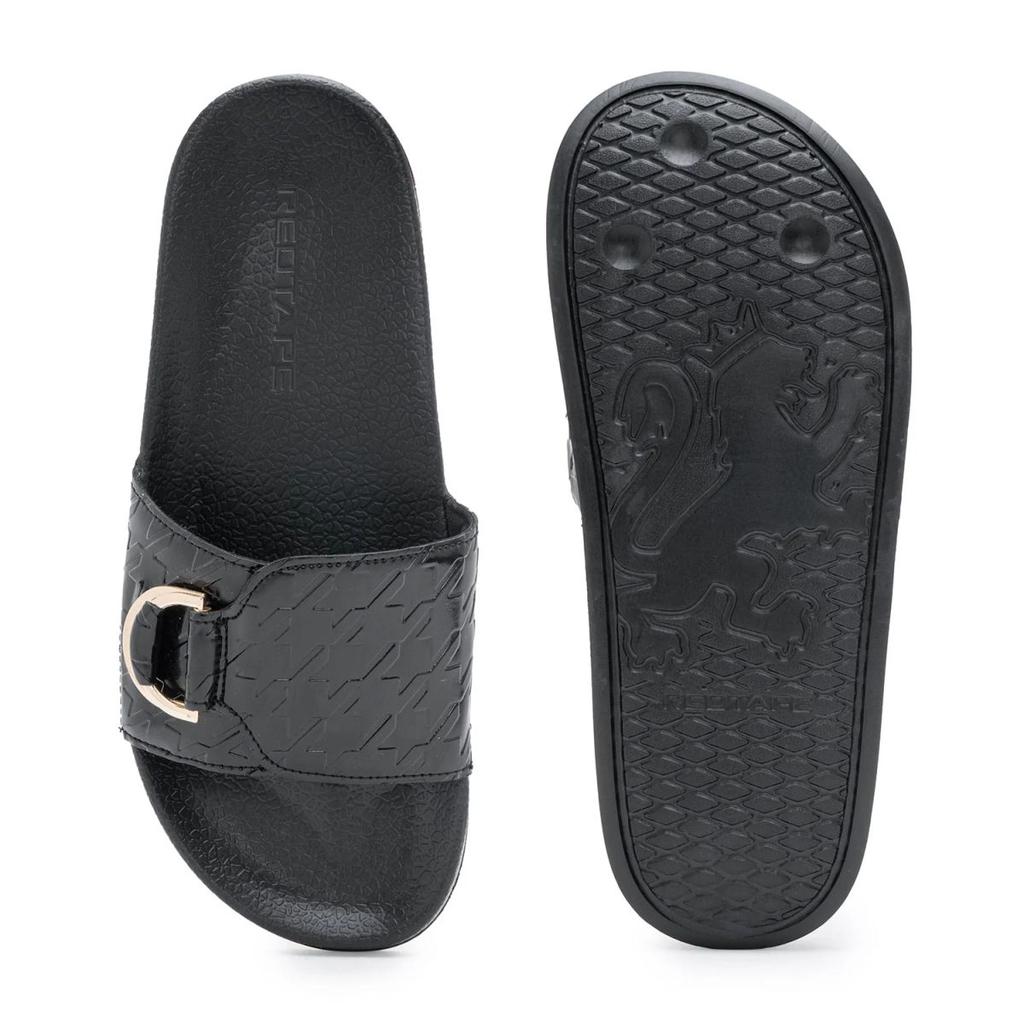 Womens Sliders in Black | Casual Pool Sliders — photo 5