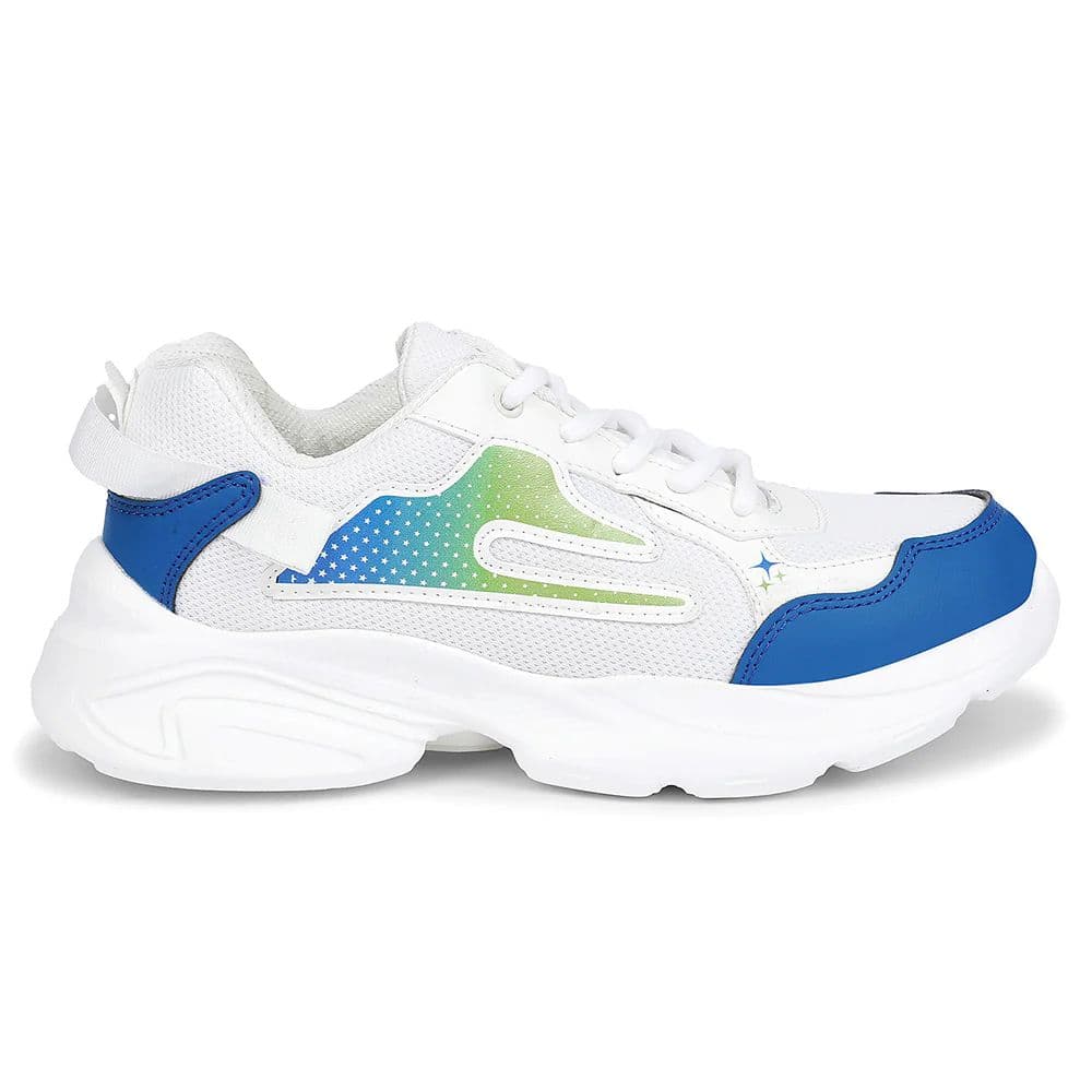 LEAP7X White Sports Non Lacing Walking Shoes for Kids ZEOX-2 by Liberty — photo 2