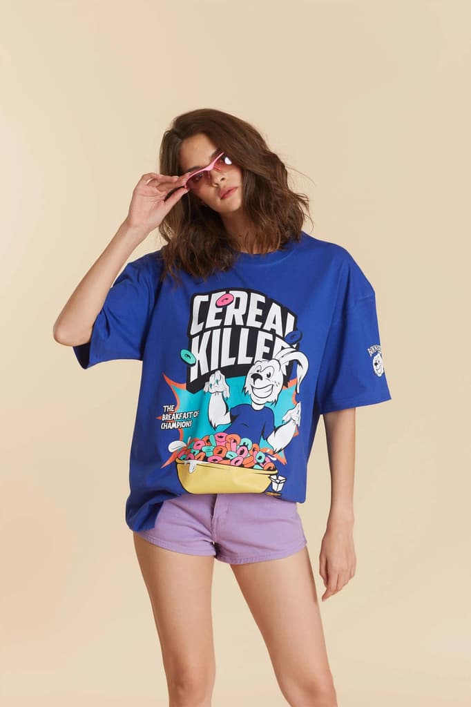 Blue Cereal Killer Oversized T-shirt — photo 2