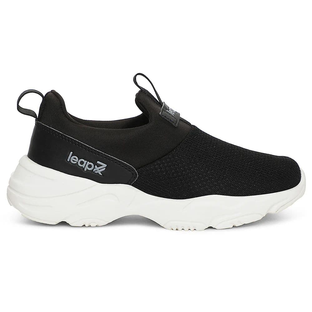 Leap7x Black Sports Non Lacing Walking Shoes For Women JIMNY-61E By Liberty — photo 2