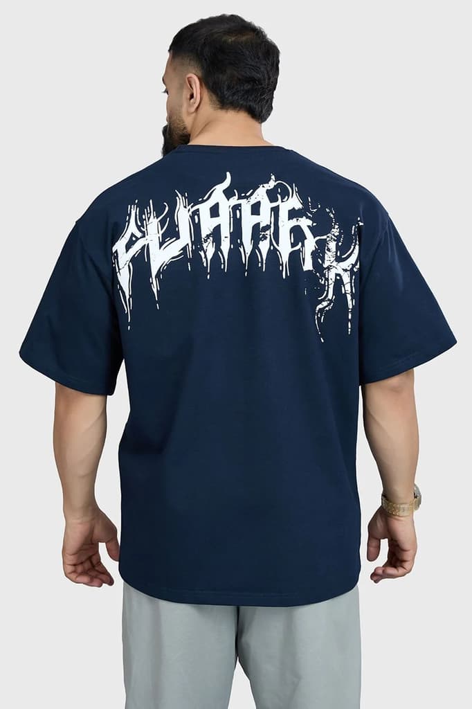 Ignite Oversized T-shirt Navy — XS