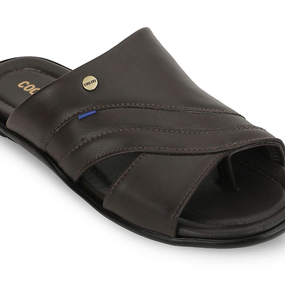 Coolers Brown Casual Flat Sandal For Men SENTOS-1 By Liberty — photo 4