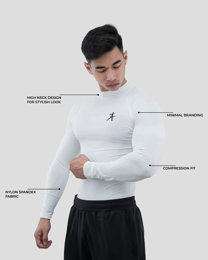 Hustle High Neck Full Sleeve Compression T-shirt — photo 3