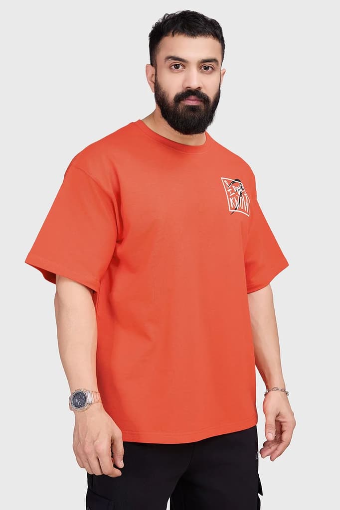 Dapper Oversized T-shirt Orange — photo 7