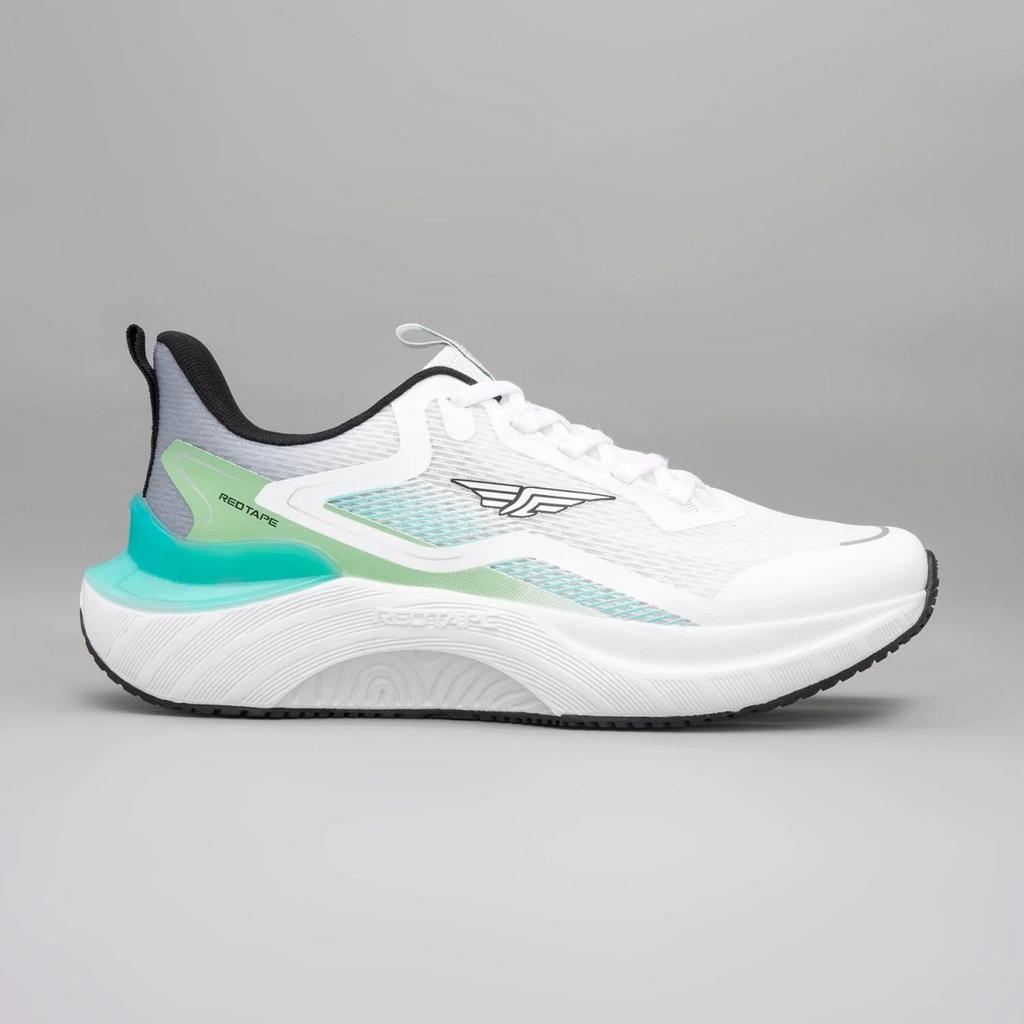 White & Sea Green Sports Shoes for Men — photo 2