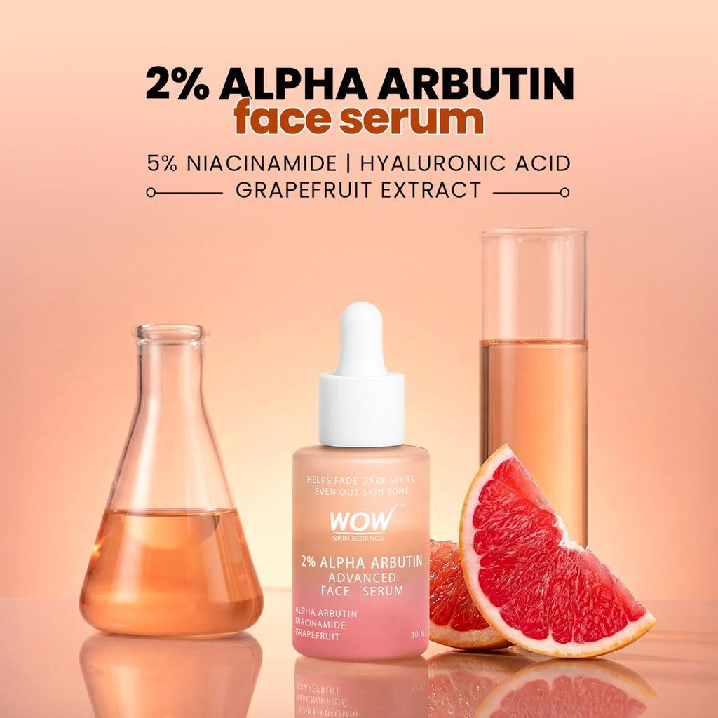 2% Alpha Arbutin Advanced Face Serum Fades Dark Spots & Evens Skin